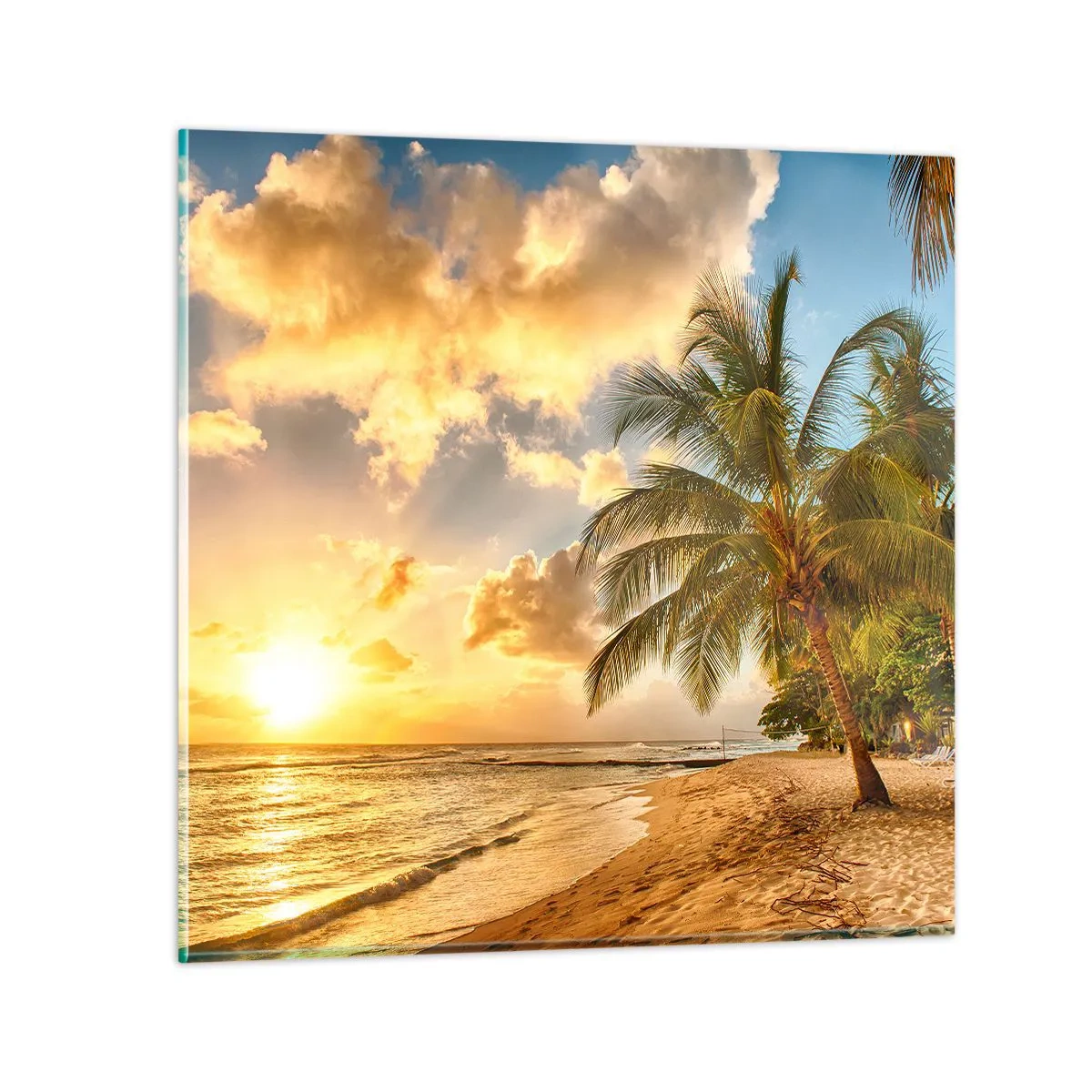 Cuadro sobre vidrio - Impresiones sobre Vidrio - El eterno verano, siempre de vacaciones - 70x70 cm