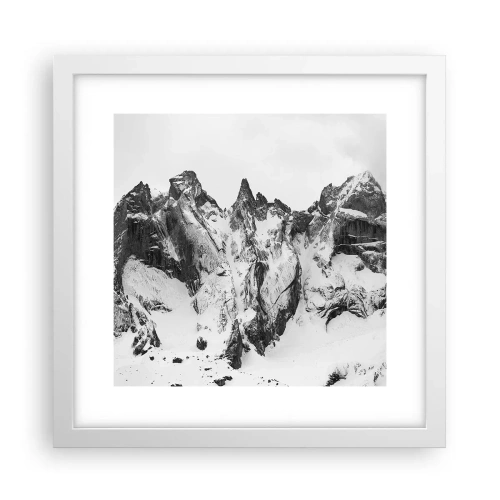 Póster en marco blanco - Cresta amenazante - 30x30 cm