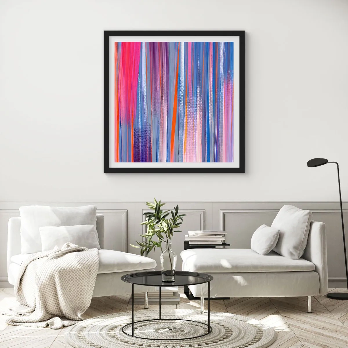 Póster en marco negro - Ascensión - 30x30 cm