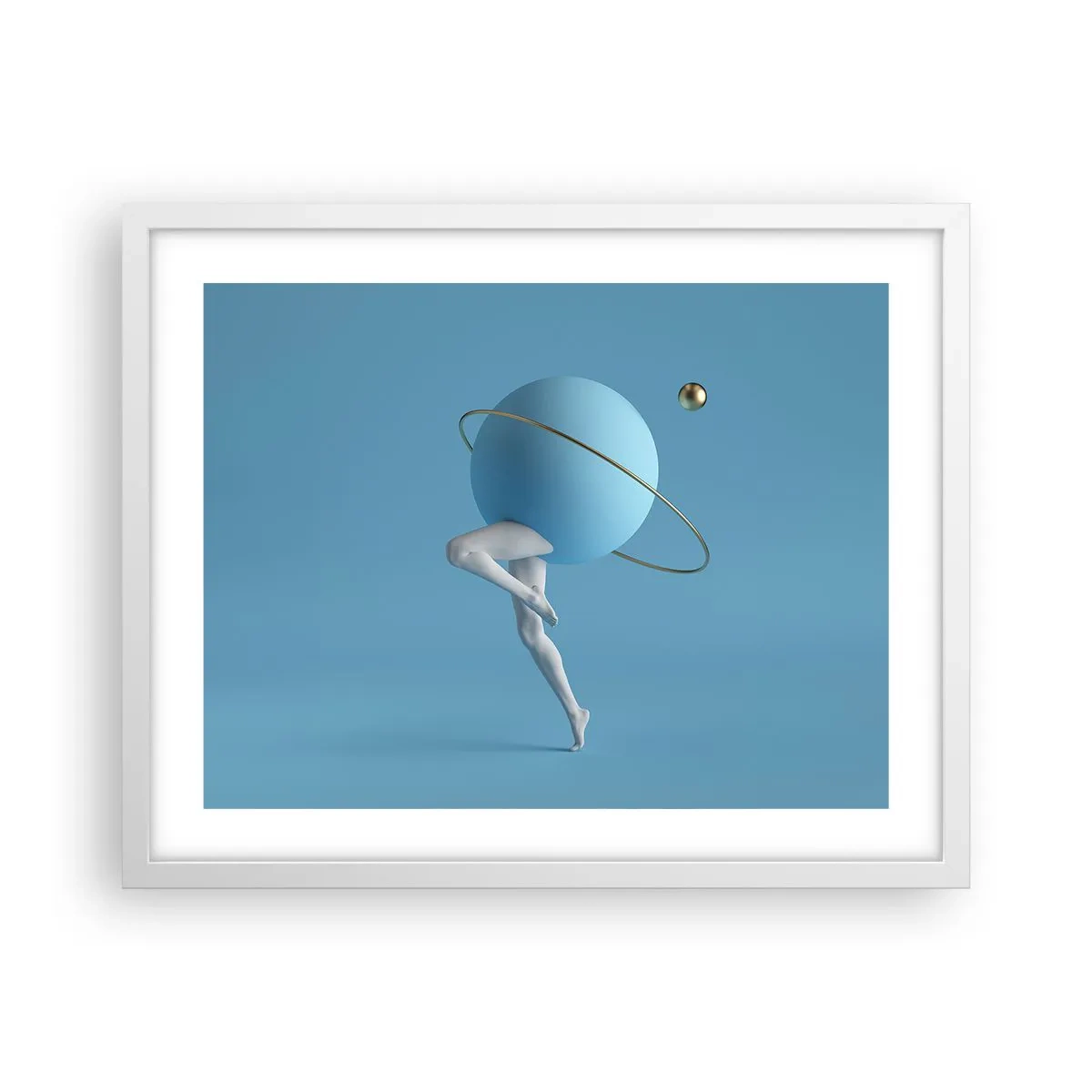 Póster en marco blanco - Y los planetas se vuelven locos - 50x40 cm