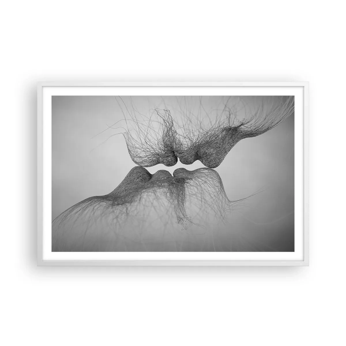 Póster en marco blanco - Beso del viento - 91x61 cm