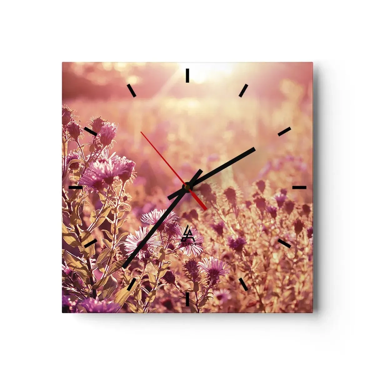 Reloj de pared - Reloj de vidrio - Antes de que se acabe el verano - 40x40 cm