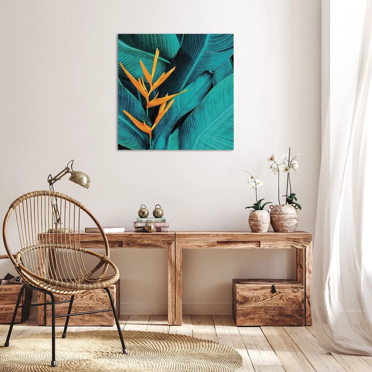 Cuadro sobre lienzo - Impresión de Imagen - Flor del Edén - 70x70 cm