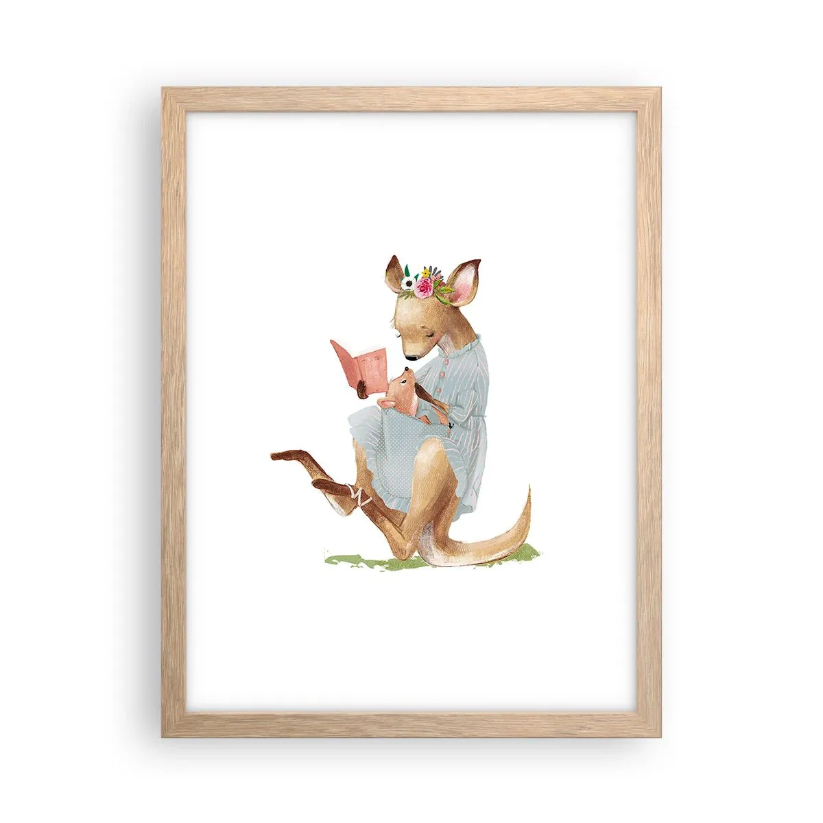 Póster en marco roble claro - Léeme un cuento, mamá - 30x40 cm
