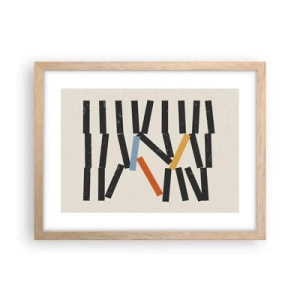 Póster en marco roble claro - Dominó - composición - 40x30 cm