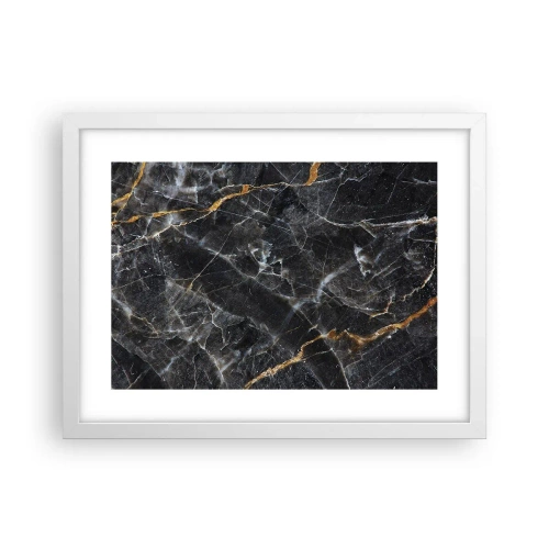 Póster en marco blanco - La vida interior de la piedra - 40x30 cm