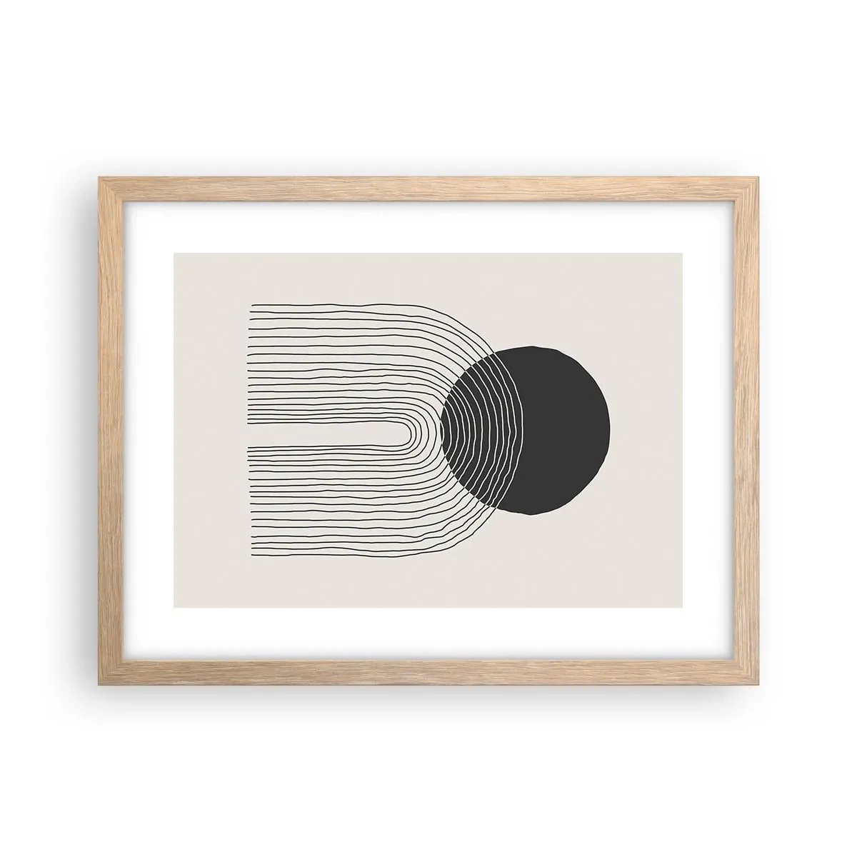 Póster en marco roble claro - Temblor y certeza - 40x30 cm