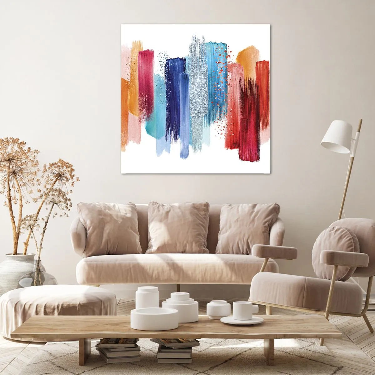 Cuadro sobre lienzo - Impresión de Imagen - Arriba y abajo - 70x70 cm