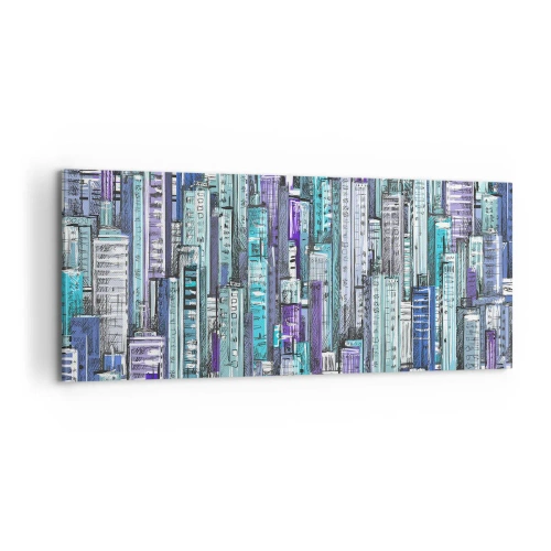 Cuadro sobre lienzo - Impresión de Imagen - Azul del cielo - 100x40 cm