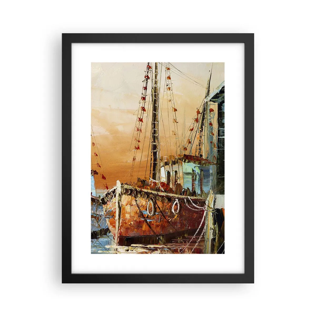 Póster en marco negro - Regreso pacífico - 30x40 cm