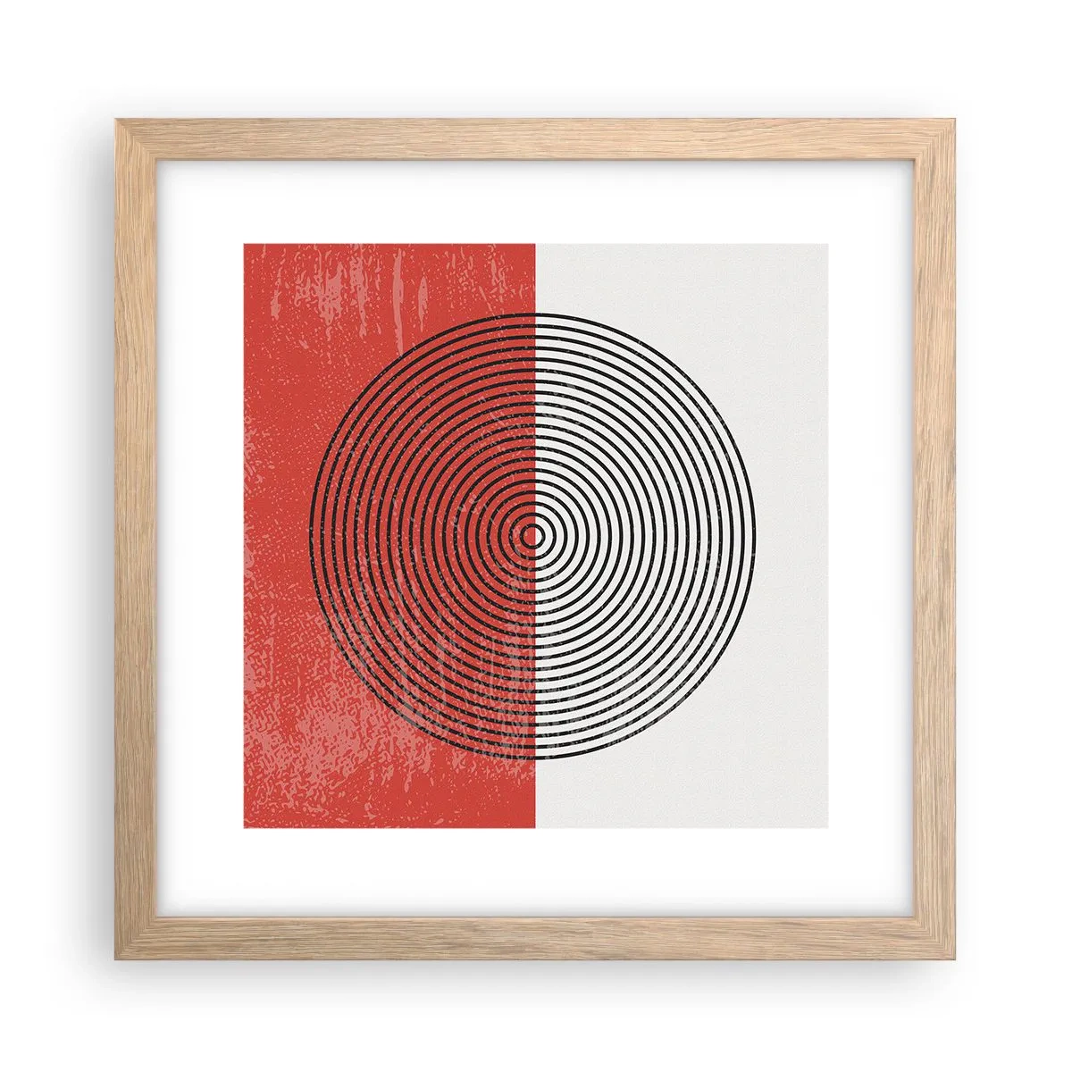 Póster en marco roble claro - En el corazón de la misma - 30x30 cm