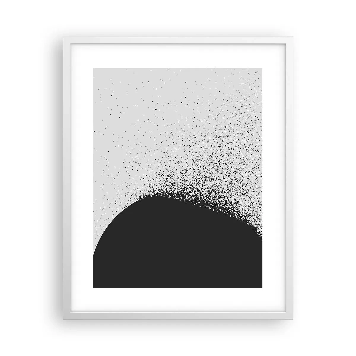 Póster en marco blanco - El movimiento de las partículas - 40x50 cm