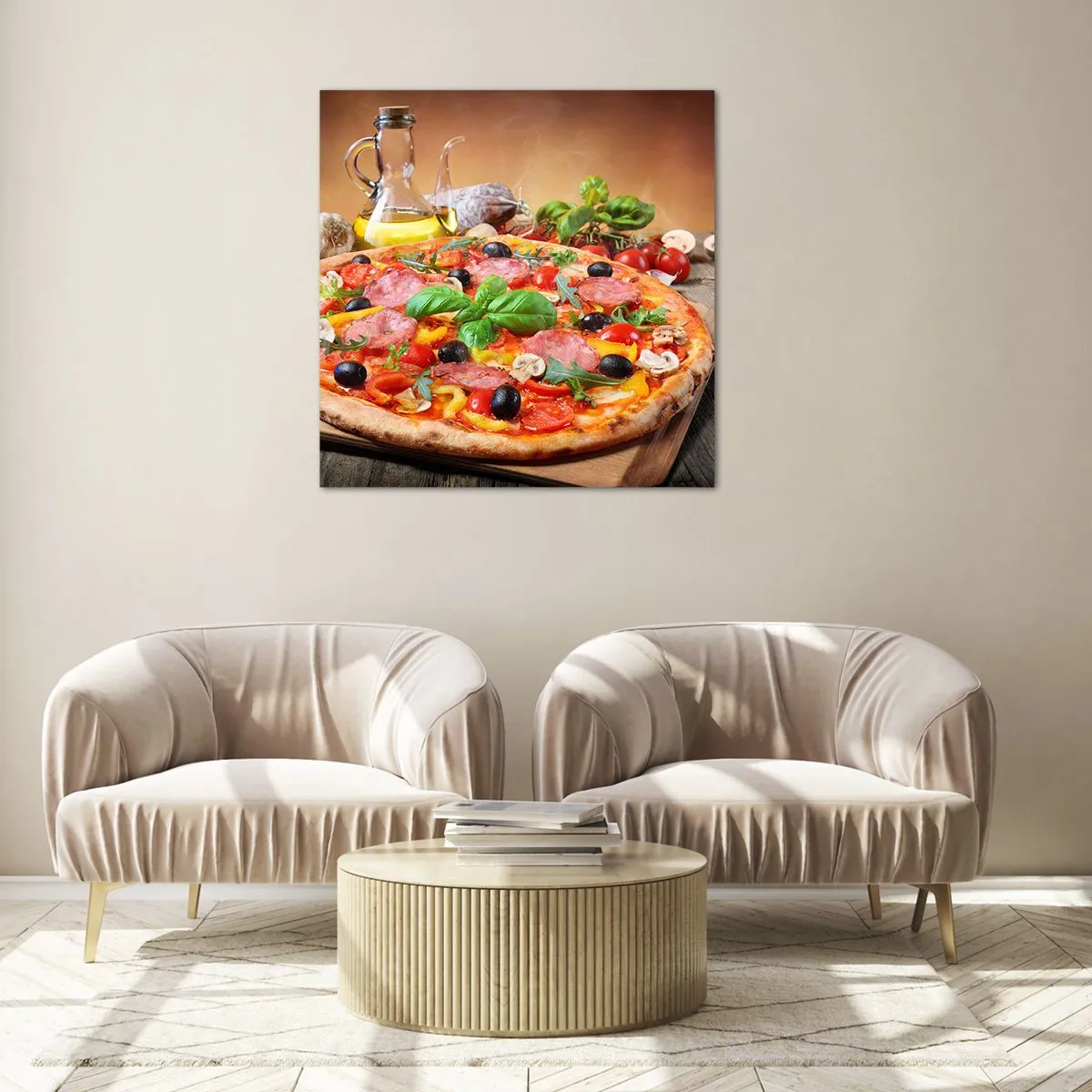 Cuadro sobre vidrio - Impresiones sobre Vidrio - Con un verdadero sabor italiano - 30x30 cm