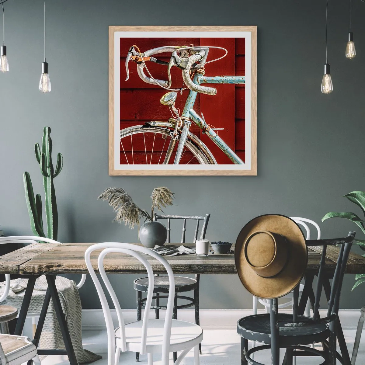 Póster en marco roble claro - Creada para las victorias - 30x30 cm