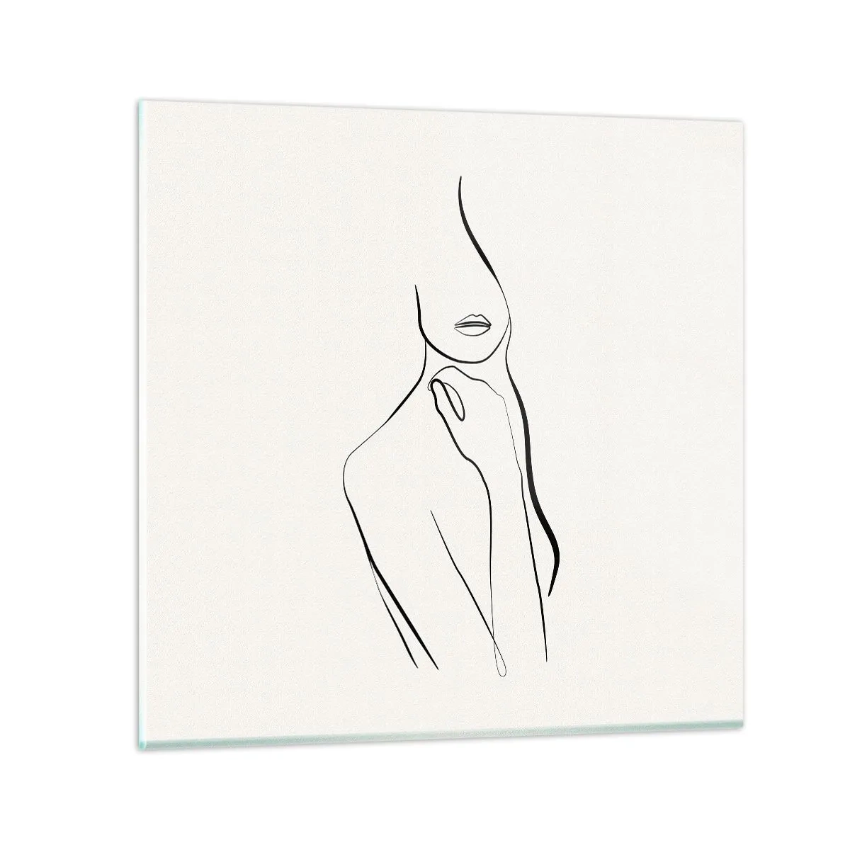 Cuadro sobre vidrio - Impresiones sobre Vidrio - Una ola de melancolía - 40x40 cm
