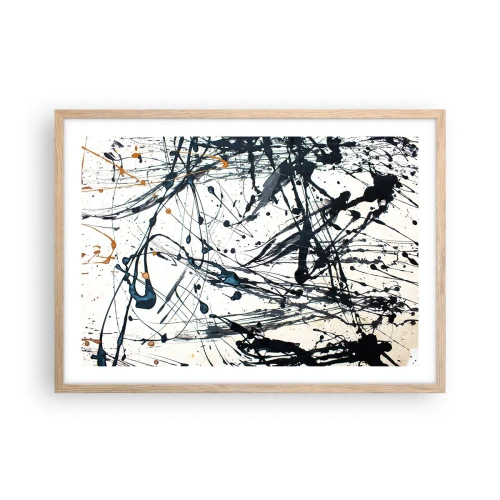 Póster en marco roble claro - ¿Con o sin sentido? - 70x50 cm