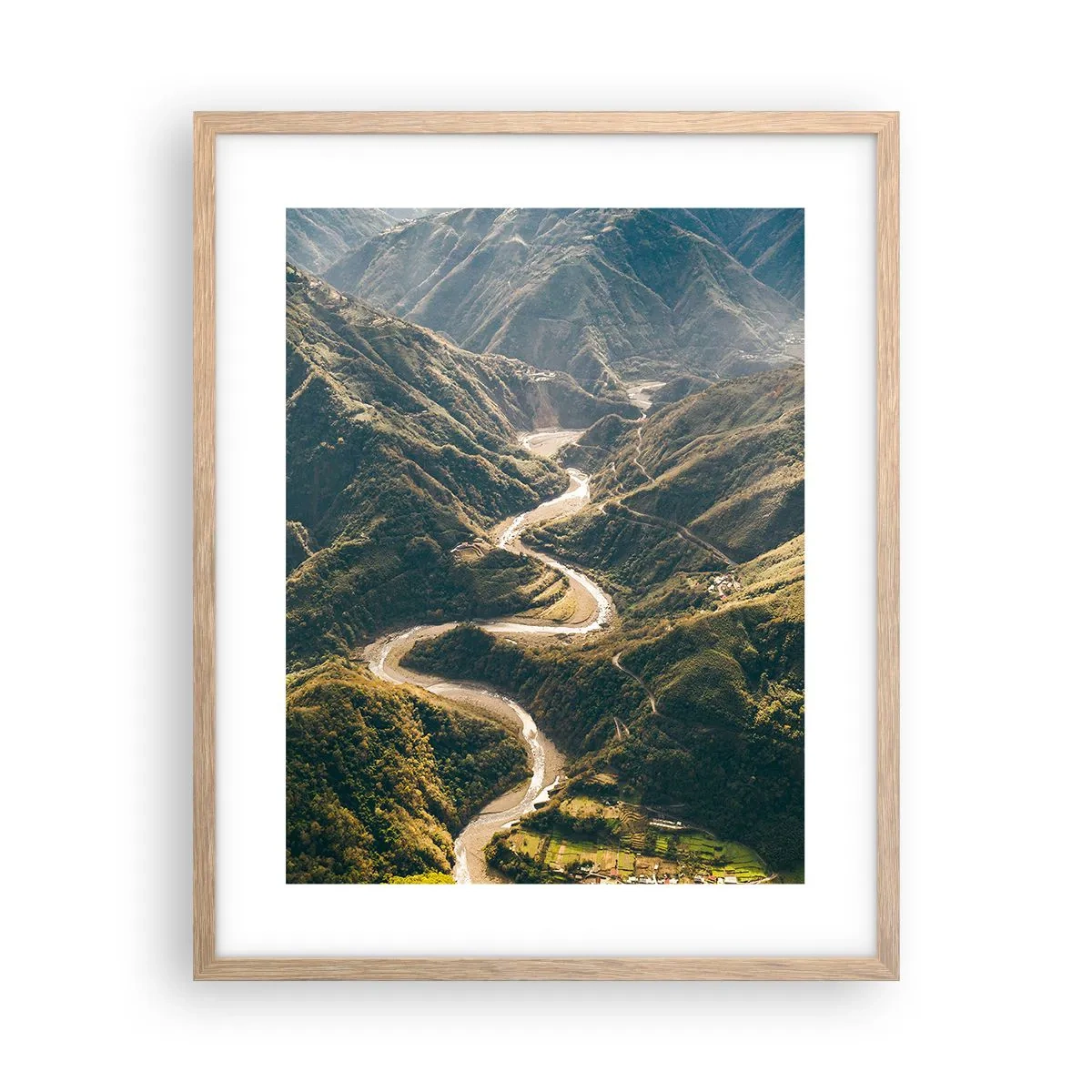 Póster en marco roble claro - Directamente desde el corazón de las montañas - 40x50 cm