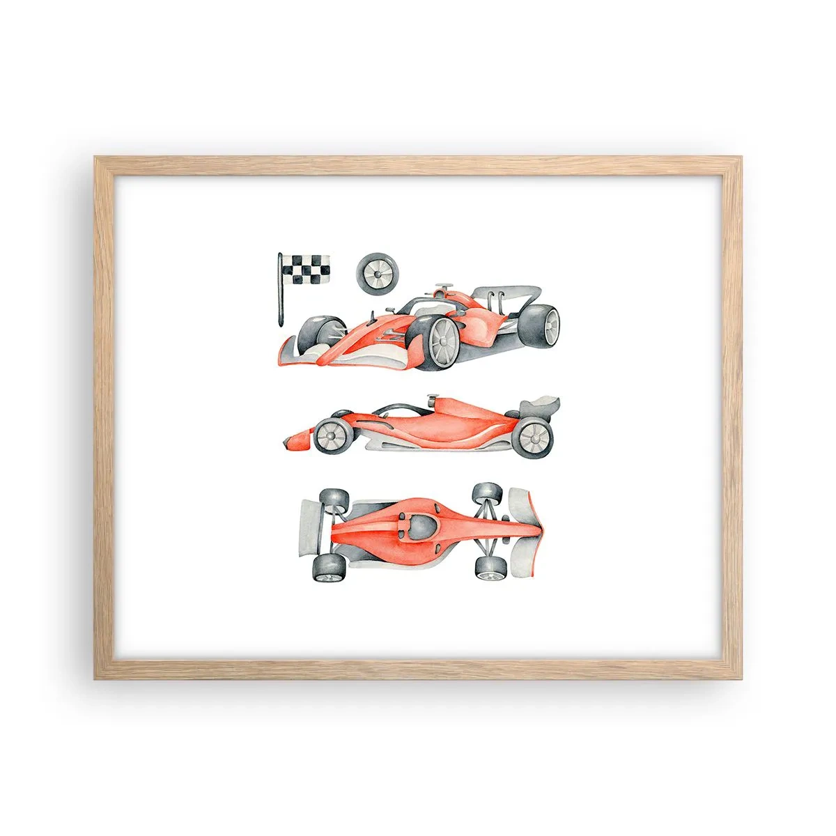 Póster en marco roble claro - Para alcanzar un sueño - 50x40 cm