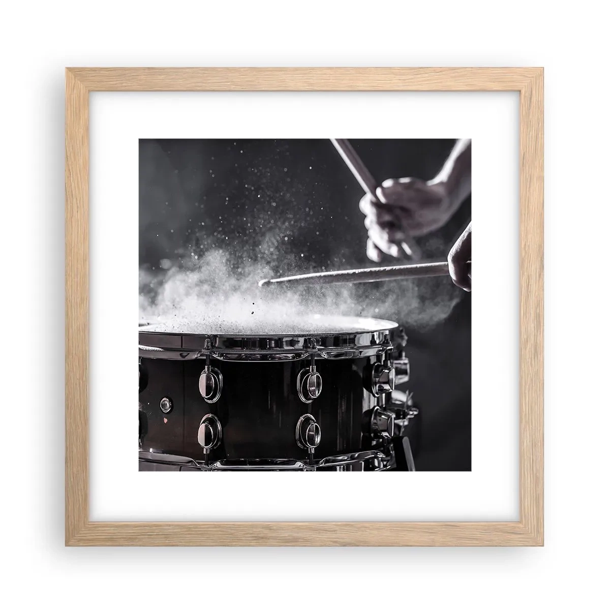 Póster en marco roble claro - El pulso de la música - 30x30 cm