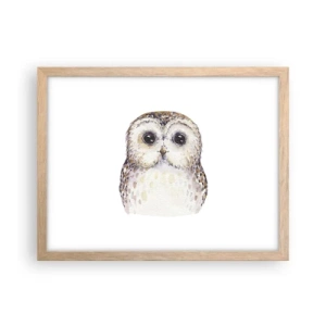 Póster en marco roble claro - Mírame a los ojos - 40x30 cm