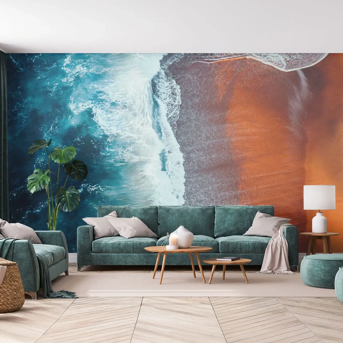 Fotomural Autadhesivo Deluxe Sticker - Un toque de océano - Playa, Mar, Agua - 250x175 cm