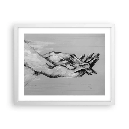 Póster en marco blanco - El comienzo... - 50x40 cm