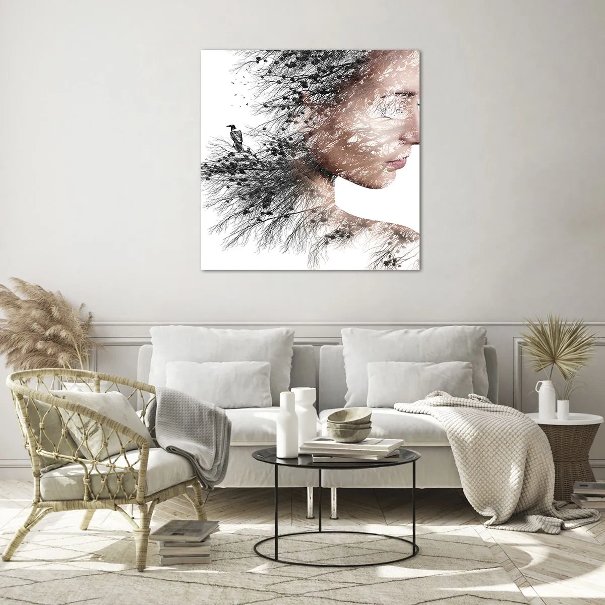 Cuadro sobre vidrio - Impresiones sobre Vidrio - Espíritu del bosque - 60x60 cm