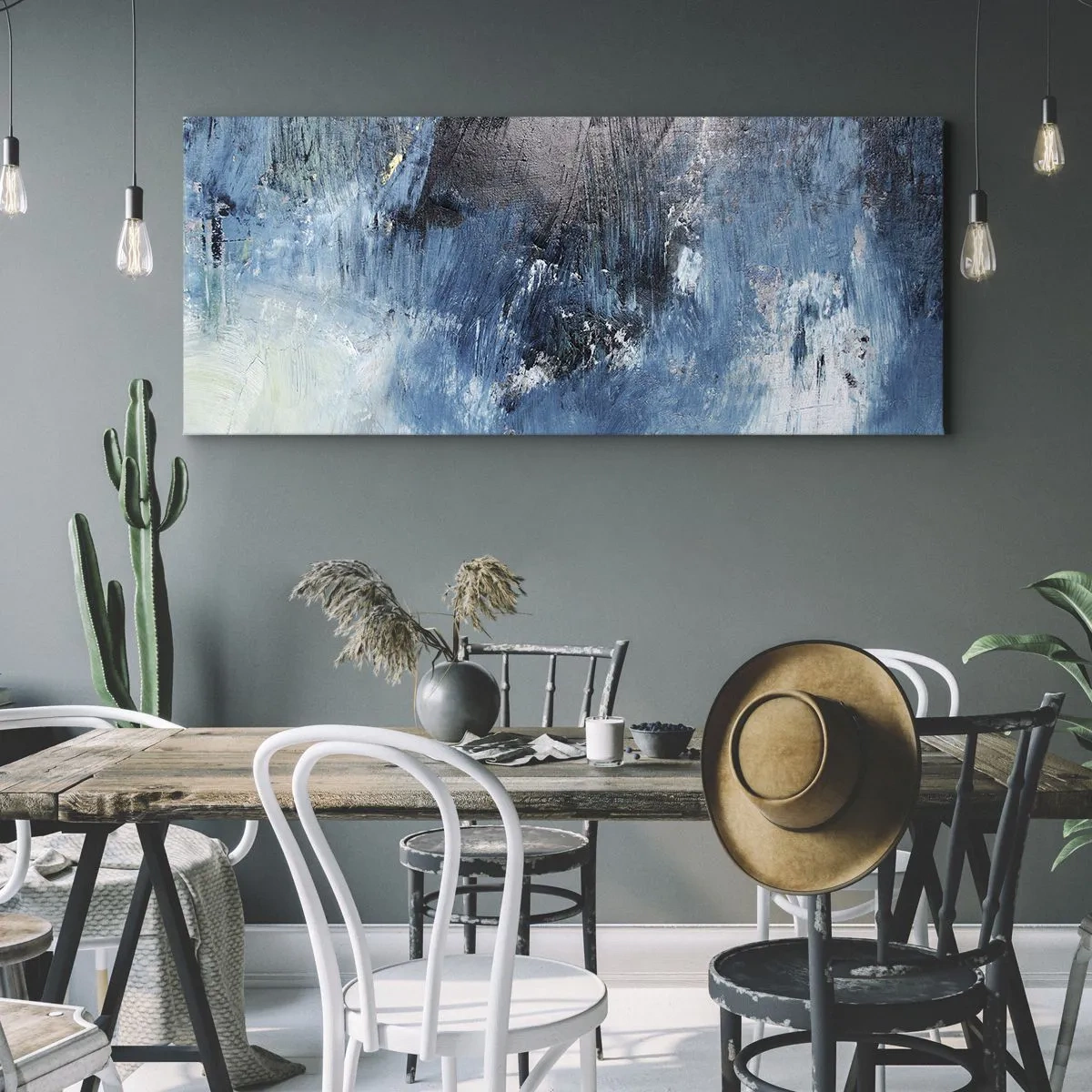 Cuadro sobre lienzo - Impresión de Imagen - Rapsodia celeste - 100x40 cm