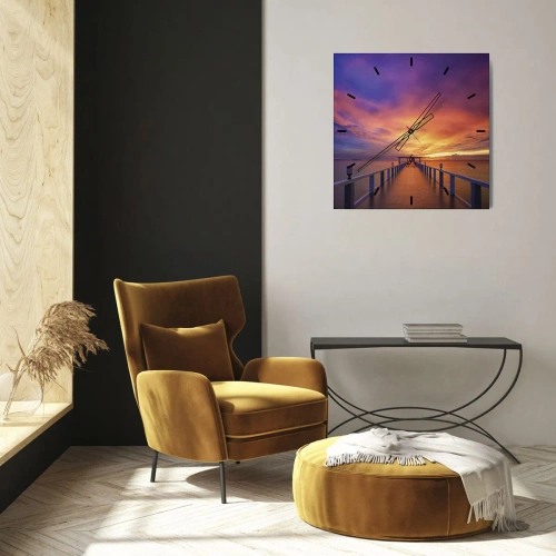 Reloj de pared - Reloj de vidrio - Sin fin - 40x40 cm
