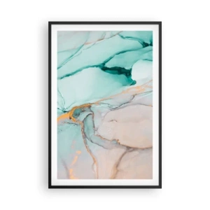 Póster en marco negro - Danza de formas y colores - 61x91 cm