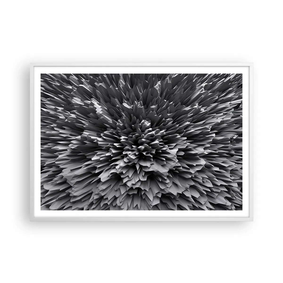 Póster en marco blanco - No puede ser más afilado - 100x70 cm