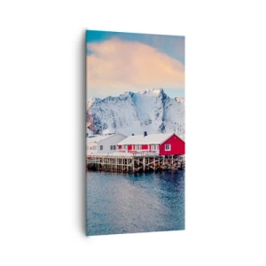 Cuadro sobre lienzo - Impresión de Imagen - Un retiro en el norte - 65x120 cm