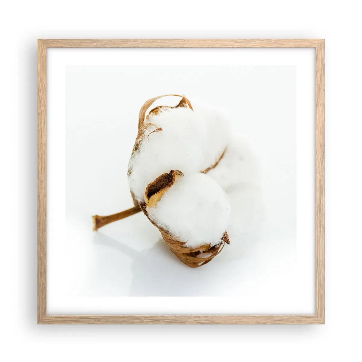 Póster en marco roble claro - Suave por naturaleza - 50x50 cm