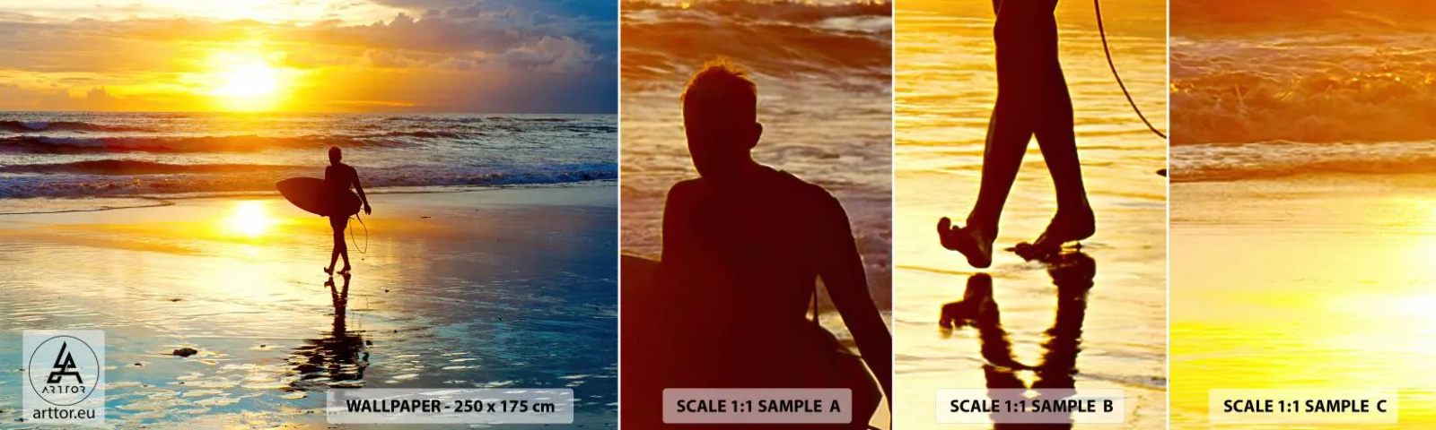 Muestra De Fotomural Standard Eco - El regreso del guerrero - Deporte, Surf, Indonesia - 100x30 cm