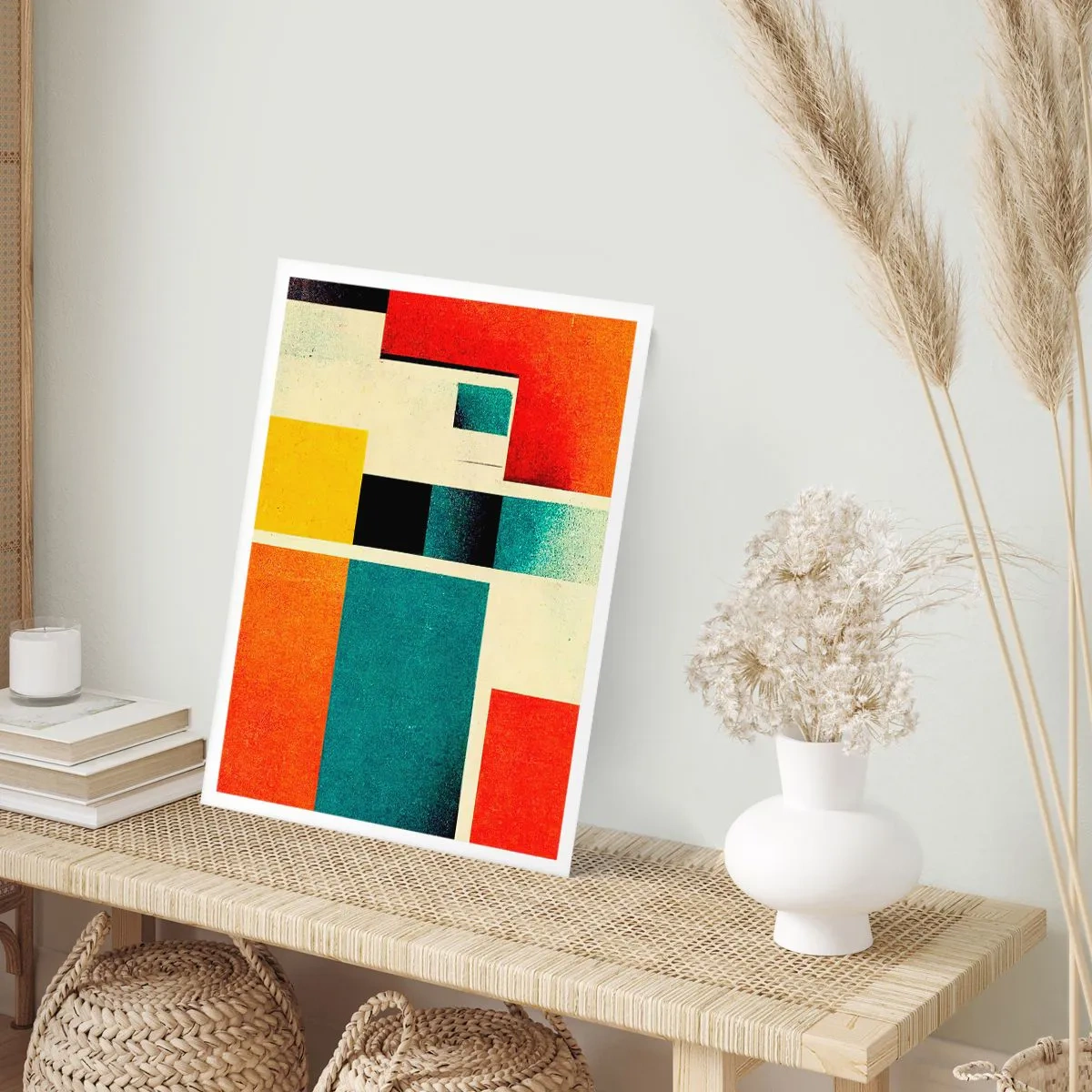 Póster - Abstracción geométrica - buena energía - 70x100 cm