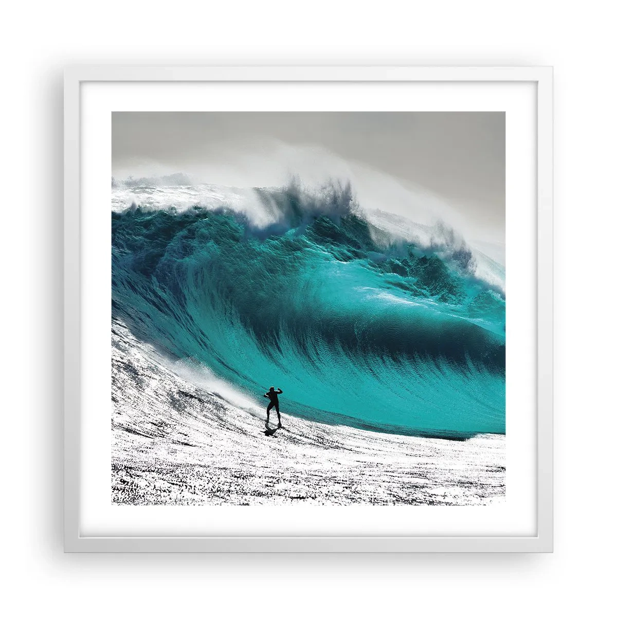 Póster en marco blanco - Reto aceptado - 50x50 cm