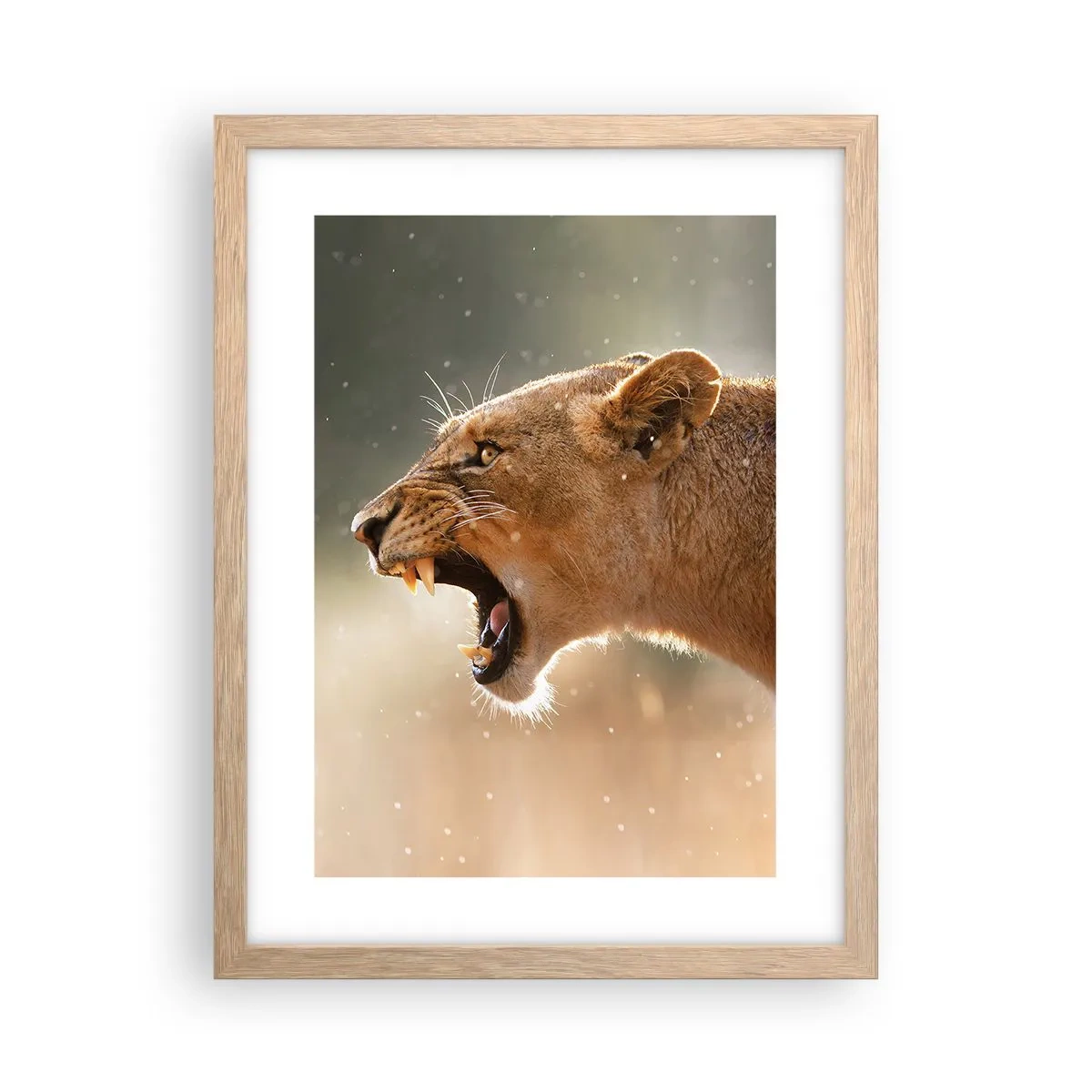 Póster en marco roble claro - Silencio, es mi turno de palabra - 30x40 cm