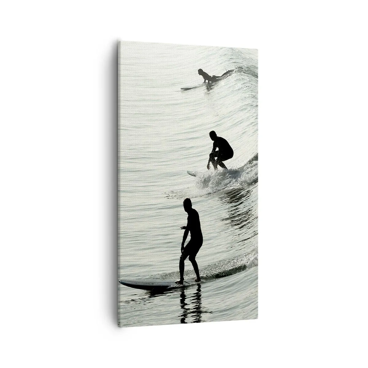 Cuadro sobre lienzo - Impresión de Imagen - Al encuentro de la ola - 55x100 cm