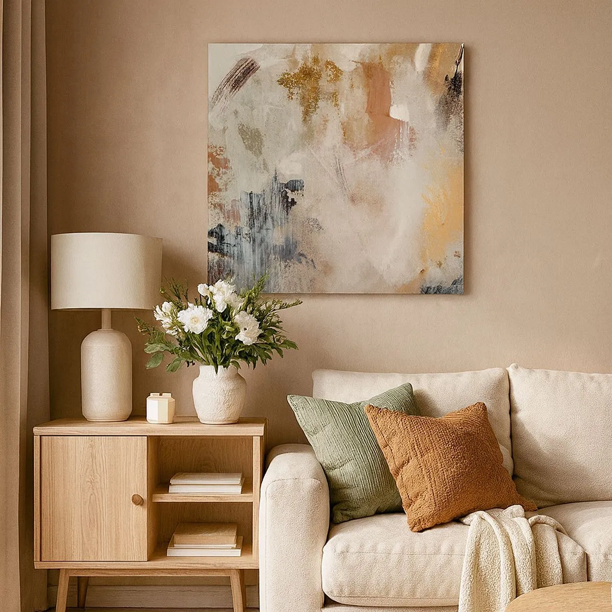 Cuadro sobre lienzo - Impresión de Imagen - Abstracción brumosa - 30x30 cm