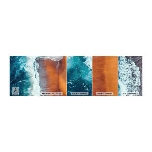 Muestra de fotomural autoadhesivo Deluxe Sticker - Un toque de océano - Playa, Mar, Agua - 100x30 cm