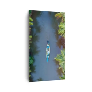 Cuadro sobre lienzo - Impresión de Imagen - En un sendero tropical - 45x80 cm