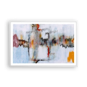 Póster en marco blanco - Abstracto sobre el agua - 91x61 cm
