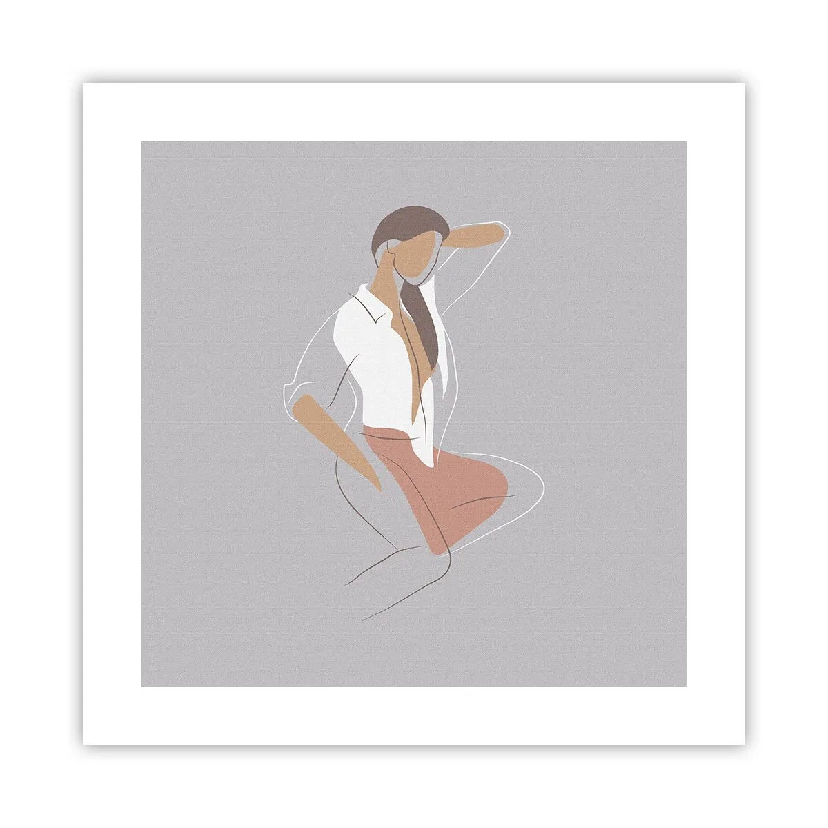 Póster - Un esbozo de encanto - 40x40 cm