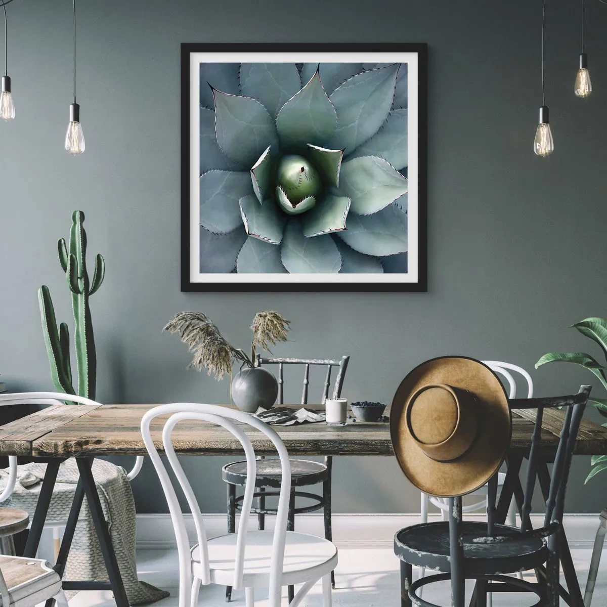 Póster en marco negro - Perfección natural - 50x50 cm