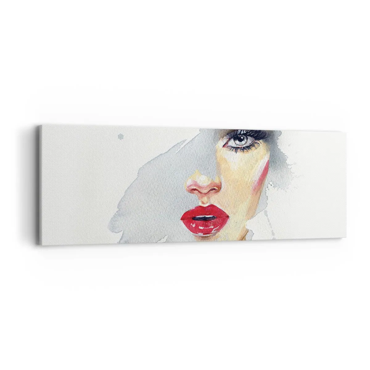 Cuadro sobre lienzo - Impresión de Imagen - Reflejo en una gota de agua - 90x30 cm