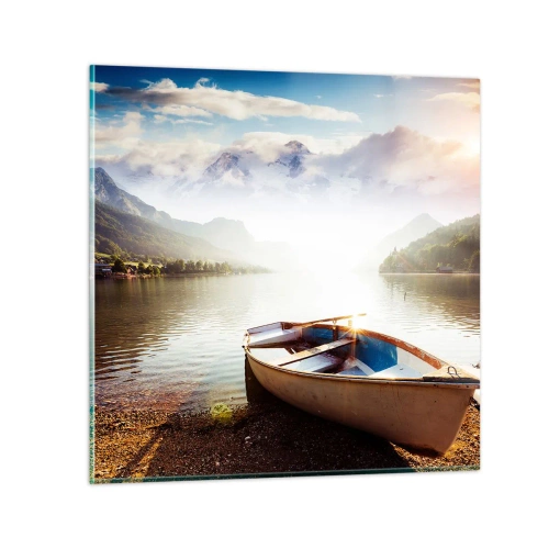 Cuadro sobre vidrio - Impresiones sobre Vidrio - Junto al agua clara - 40x40 cm