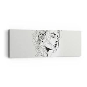 Cuadro sobre lienzo - Impresión de Imagen - Retrato de ensueño - 90x30 cm