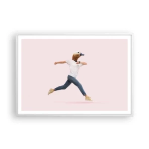 Póster en marco blanco - Una pizca de absurdez - 100x70 cm