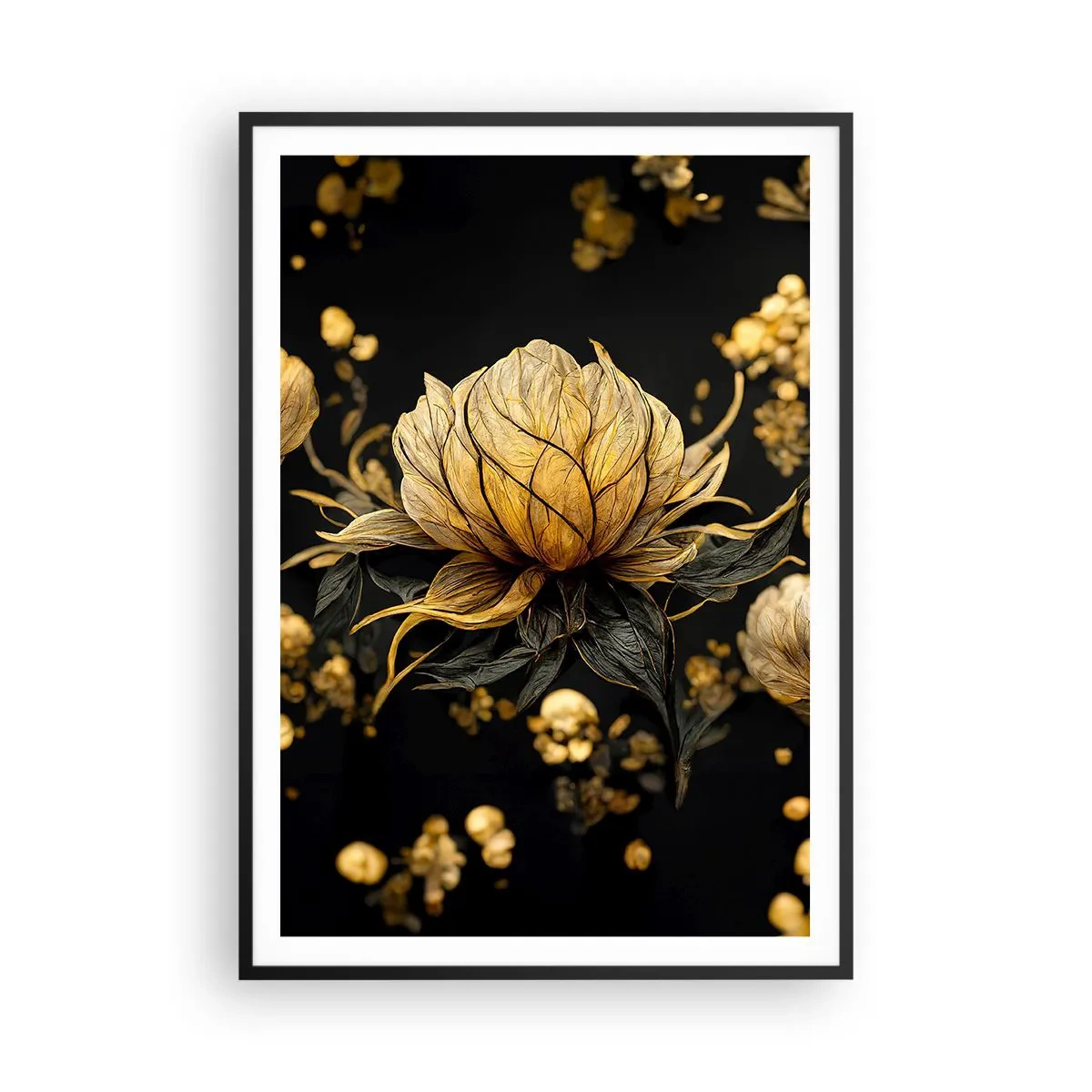 Póster en marco negro - Sutil fragilidad - 70x100 cm