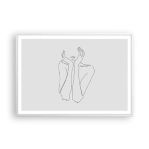 Póster en marco blanco - Con qué sueñan las mujeres - 100x70 cm
